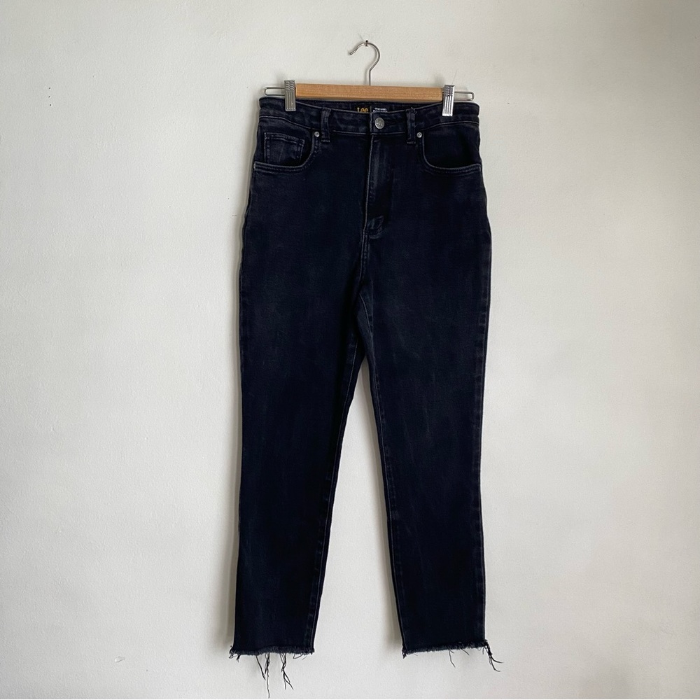 black lee high rise skinny jeans